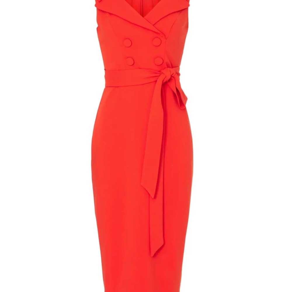 BADGLEY MISCHKA Sexy Red Sleeveless Midi Dress NWOT - Picture 3 of 4